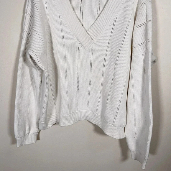 10  Crosby Derek Lam Lattice Pointelle Sweater - Picture 6 of 14